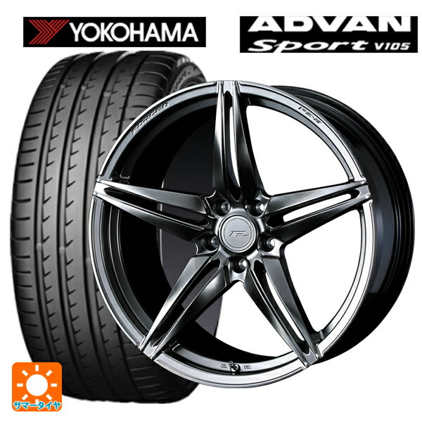 スバル レヴォーグ(VN系)用 225/45R18 95Y XL ヨコハマ アドバンスポーツ V105 エフゼロ FZ-3 DIAMOND BLACK 新品サマータイヤホイール 4本セット