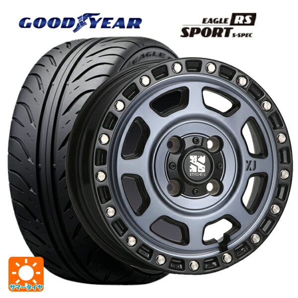 【6/22 20時〜 全品P5倍＆クーポン】165/55R14 72V グッドイヤー イーグル RS スポーツ S-スペック エムエルジェイ エクストリームJ XJ07 Gloss Blk. M. Indigo 14-4.5J 国産車用 サマータイヤホイール4本セット