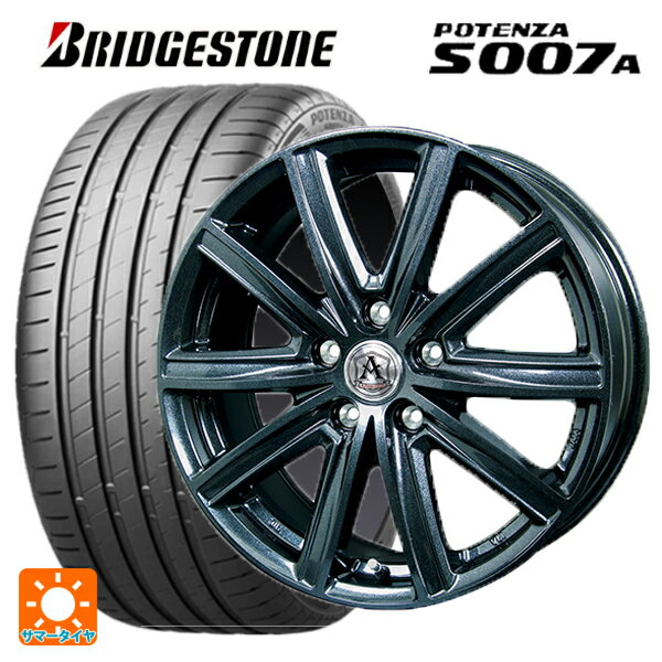 225/40R18 92Y XL ブリヂストン ポテンザ S007A 正規品 テクノピア アフロディーテ MZ ディープメタル 18-7.5J 国産車用 サマータイヤホイール4本セット