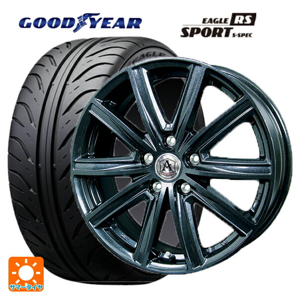 215/45R17 87W グッドイヤー イーグル RS スポーツ S-スペック テクノピア アフロディーテ MZ # ディープメタル 17-7J 国産車用 サマータイヤホイール4本セット