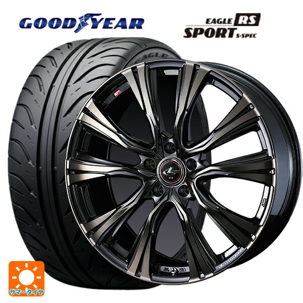 【最大3万円OFFクーポン 5/16 1:59迄】2024年製 195/55R15 84V グッドイヤー イーグル RS スポーツ S-スペック ウェッズ レオニス VR PBMC/TI 15-5.5J 国産車用 サマータイヤホイール4本セット