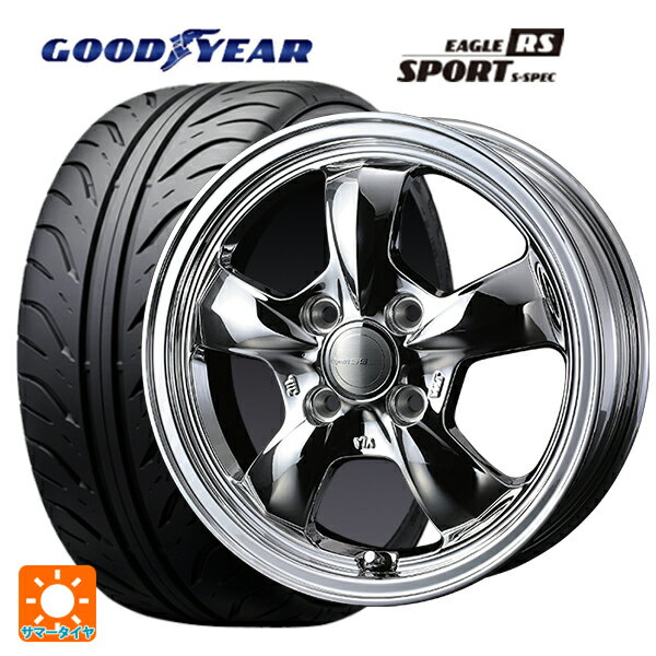 195/55R15 84V グッドイヤー イーグル RS スポーツ S-スペック # ウェッズ グラフト 5S ブライトスパッタリング 15-5.5J 国産車用 サマータイヤホイール4本セット