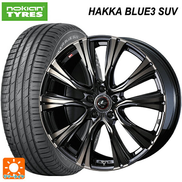 ホンダ ZR-V(RZ4)用 215/60R17 100H XL ノキアン ハッカ ブルー3 SUV ウェッズ レオニス VR PBMC/TI 新品サマータイヤホイール 4本セット