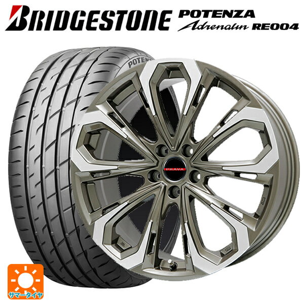 215/45R17 91W XL ブリヂストン ポテンザ アドレナリン RE004 正規品 ビックウェイ レイシーン プラバ 5X BR/P 17-7J 国産車用 サマータイヤホイール4本セット