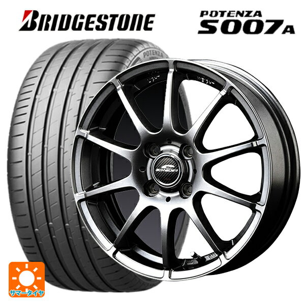 205/50R16 87V ブリヂストン ポテンザ S007A 正規品 エムアイディー MIDホイール スタッグ # メタリックグレー 16-6J 国産車用 サマータイヤホイール4本セット