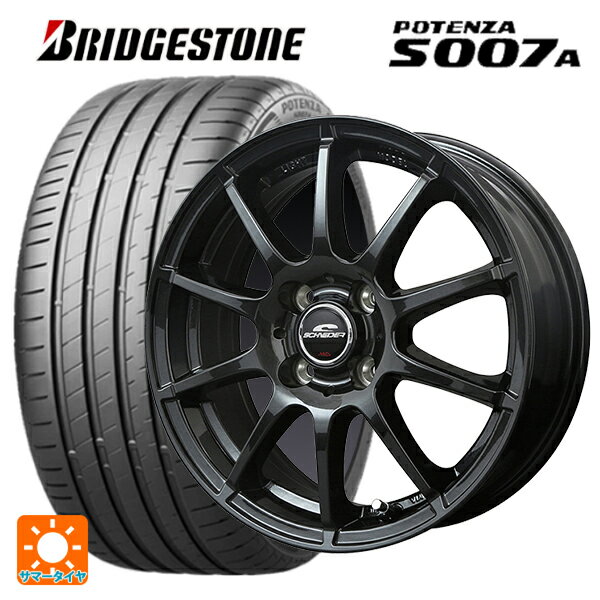 205/50R16 87V ブリヂストン ポテンザ S007A 正規品 エムアイディー MIDホイール スタッグ（数量限定） # ストロングガンメタ 16-6J 国産車用 サマータイヤホイール4本セット