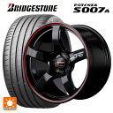205/50R17 93Y XL ブリヂストン ポテンザ S007A 正規品 エムアイディー MIDレーシング R50 ブラック/リムレッドライン 17-7J 国産車用 サマータイヤホイール4本セット
