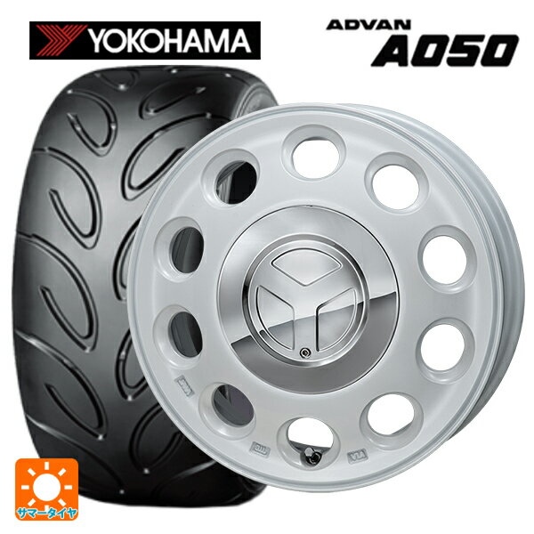 【5/20限定 最大3万円OFFクーポン】165/55R14 72V ヨコハマ アドバン A050 コンパウンド G/S ジャパン三陽 モンツァ ピエディーノ パールホワイト 14-4.5J 国産車用 サマータイヤホイール4本セット