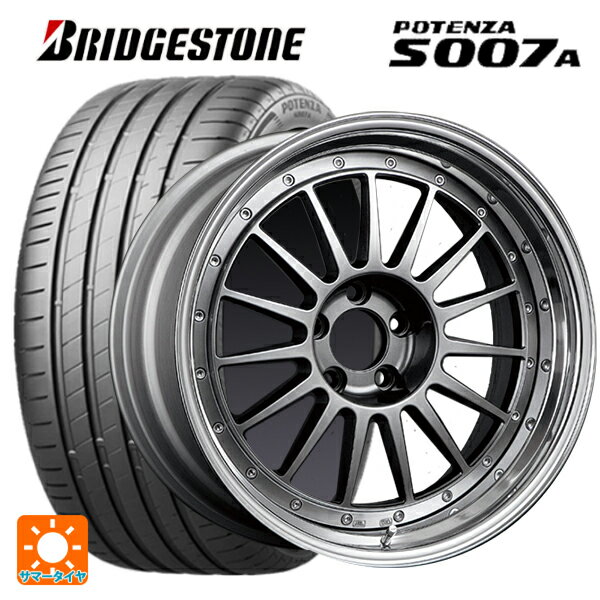 【6/22 20時〜 全品P5倍＆クーポン】225/45R18 95Y XL ブリヂストン ポテンザ S007A 正規品(数量限定) タナベ SSR プロフェッサー TF1 チタンシルバー 18-7J 国産車用 サマータイヤホイール4本セット
