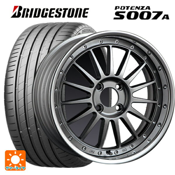 【6/15〜16限定 全品P5倍＆クーポン】215/45R17 91Y XL ブリヂストン ポテンザ S007A 正規品(数量限定) タナベ SSR プロフェッサー TF1R チタンシルバー 17-7J 国産車用 サマータイヤホイール4本セット