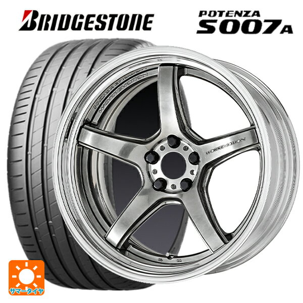 【6/22 20時〜 全品P5倍＆クーポン】225/40R19 93Y XL ブリヂストン ポテンザ S007A 正規品 ワーク エモーション T5R 2P GTS 19-8J 国産車用 サマータイヤホイール4本セット