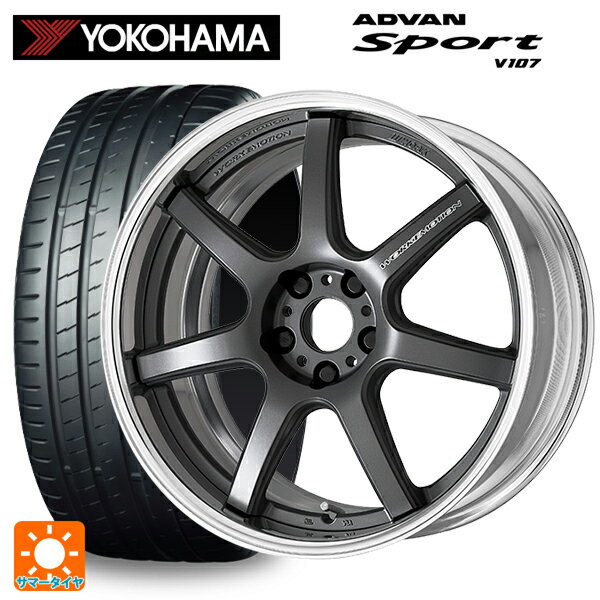 【6/22 20時〜 全品P5倍＆クーポン】225/40R19 93Y XL ヨコハマ アドバンスポーツ V107 正規品 ワーク エモーション T7R 2P MGM 19-8J 国産車用 サマータイヤホイール4本セット