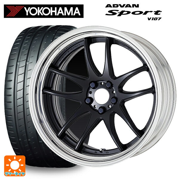 【6/20限定 全品P5倍＆クーポン】225/45R18 95Y XL ヨコハマ アドバンスポーツ V107 正規品 ワーク エモーション CR 2P MBL 18-7J 国産車用 サマータイヤホイール4本セット