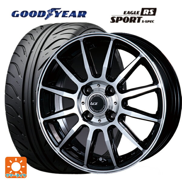 即日発送 【最大3万円OFFクーポン 5/16 1:59迄】2024年製 195/55R15 84V グッドイヤー イーグル RS スポーツ S-スペック インターミラノ インターミラノ LCZ-012 ブラックポリッシュ 15-5.5J 国産車用 サマータイヤホイール4本セット