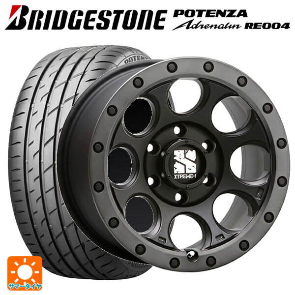 【6/11 1:59迄 全品ポイント5倍】215/45R18 93W XL ブリヂストン ポテンザ アドレナリン RE004 正規品 エムエルジェイ エクストリームJ XJ03 Flat Black Smoke 18-8J 国産車用 サマータイヤホイール4本セット
