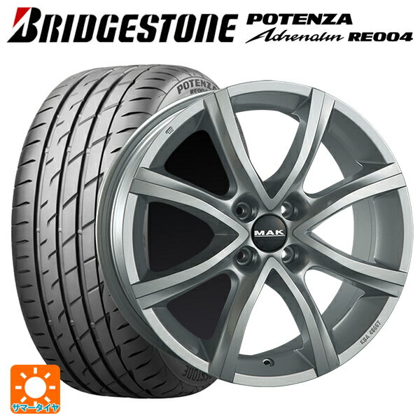 【6/22 20時〜 全品P5倍＆クーポン】アウディ A4(8W系)用 225/45R18 95W XL ブリヂストン ポテンザ アドレナリン RE004 正規品 阿部商会 マック マイン Mチタン 新品サマータイヤホイール 4本セット