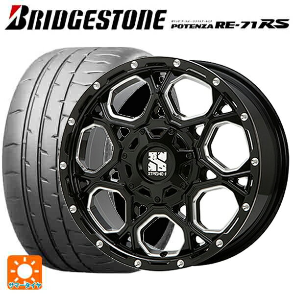 215/45R17 91W XL ブリヂストン ポテンザ RE-71RS 正規品 エムエルジェイ エクストリームJ XJ06 Gloss Black Milled 17-7J 国産車用 サマータイヤホイール4本セット