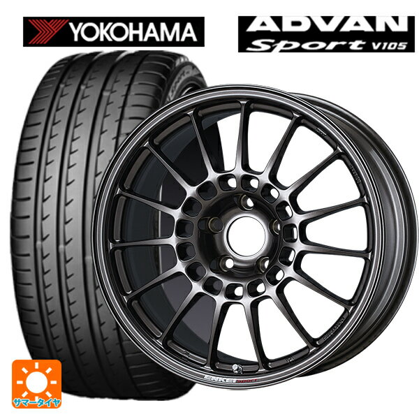 【5/25限定抽選で100％ポイントバック】235/60R18 107W XL ヨコハマ アドバンスポーツ V105 エンケイ エンケイスポーツ RC-T5 Dark Silver 18-8J 国産車用 サマータイヤホイール4本セット