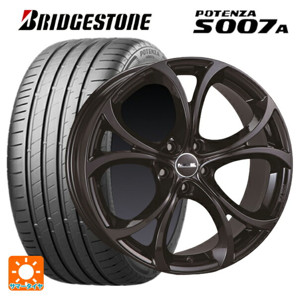 【6/20限定 全品P5倍＆クーポン】アルファロメオ ジュリア(952系)用 255/40R19 100Y XL ブリヂストン ポテンザ S007A 正規品 阿部商会 マック ラリオ グロスブラック 新品サマータイヤホイール 4本セット