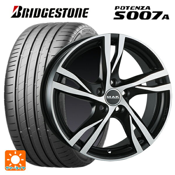 【6/22 20時〜 全品P5倍＆クーポン】ボルボ S90/V90(PB/PD系)用 255/35R20 97Y XL ブリヂストン ポテンザ S007A 正規品 阿部商会 マック ストックホルム アイスブラック 新品サマータイヤホイール 4本セット