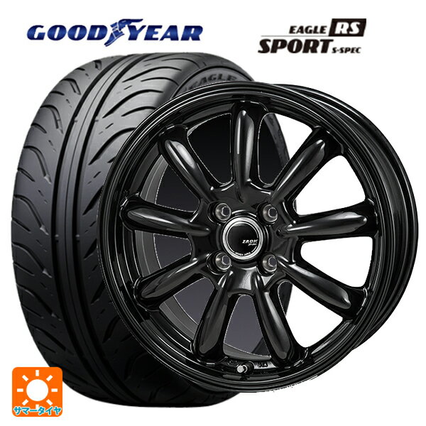 195/55R15 84V グッドイヤー イーグル RS スポーツ S-スペック ジャパン三陽 ザック JP209 グロスブラック 15-5.5J 国産車用 サマータイヤホイール4本セット