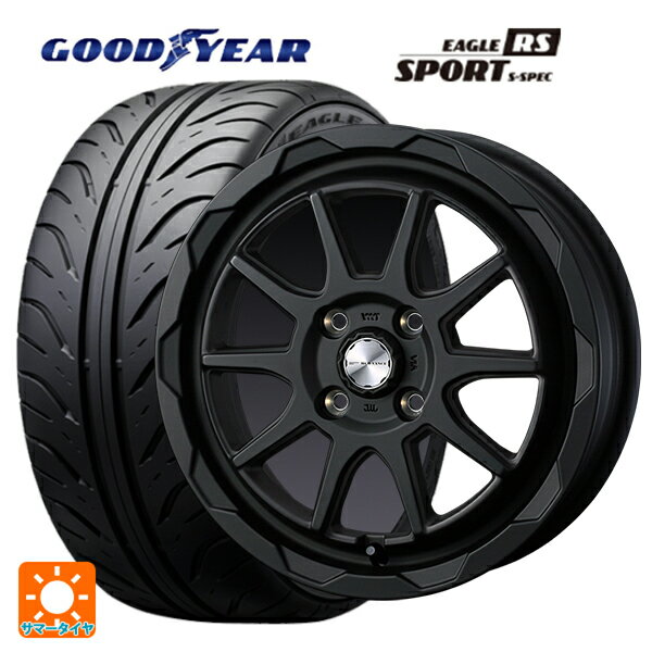【6/20限定 全品P5倍＆クーポン】165/55R14 72V グッドイヤー イーグル RS スポーツ S-スペック ウェッズ マッドヴァンス06 フルマットブラック 14-4.5J 国産車用 サマータイヤホイール4本セット