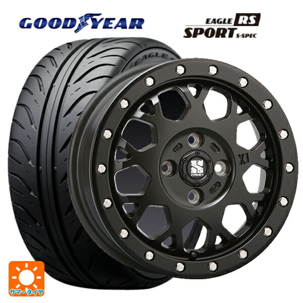 【6/20限定 全品P5倍＆クーポン】165/55R14 72V グッドイヤー イーグル RS スポーツ S-スペック エムエルジェイ エクストリームJ XJ04 Satin Black 14-4.5J 国産車用 サマータイヤホイール4本セット