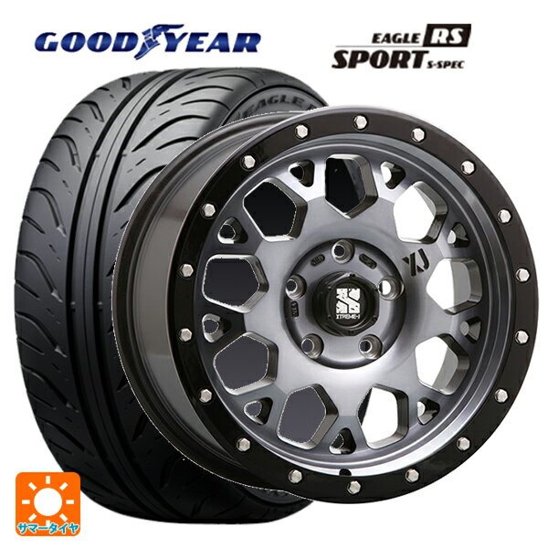 215/45R17 87W グッドイヤー イーグル RS スポーツ S-スペック エムエルジェイ エクストリームJ XJ04 Gloss Blk. M. Smoke 17-7J 国産車用 サマータイヤホイール4本セット