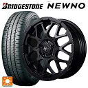 225/55R18 98V ブリヂストン ニューノ 正規品 # エムアイディー ナイトロパワー M28バレットエス(訳あり) セミグロスブラック 18-7J 国産車用 サマータイヤホイール4本セット