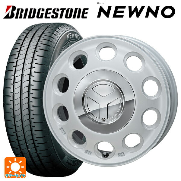 【6/15〜16限定 全品P5倍＆クーポン】165/55R14 72V ブリヂストン ニューノ 正規品 # ジャパン三陽 モンツァ ピエディーノ パールホワイト 14-4.5J 国産車用 サマータイヤホイール4本セット