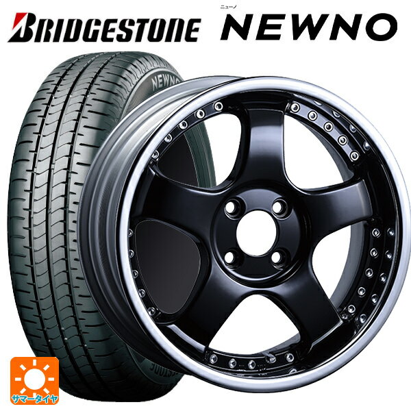 【6/15〜16限定 全品P5倍＆クーポン】205/55R17 91V ブリヂストン ニューノ 正規品 # タナベ SSR プロフェッサー SP1R ブラック 17-7J 国産車用 サマータイヤホイール4本セット