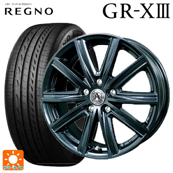 195/65R15 91H ブリヂストン レグノ GR-X3 正規品 # テクノピア アフロディーテ MZ ディープメタル 15-6J 国産車用 サマータイヤホイール4本セット