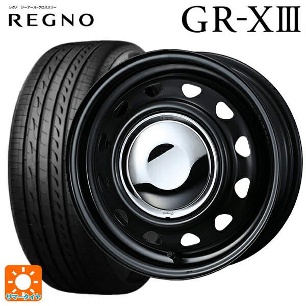 【6/22 20時〜 全品P5倍＆クーポン】在庫有 155/65R14 75H ブリヂストン レグノ GR-X3 正規品 # ウェッズ ネオキャロ スチールホイール セミマットブラック/クロームキャップ 14-4.5J 国産車用 サマータイヤホイール4本セット