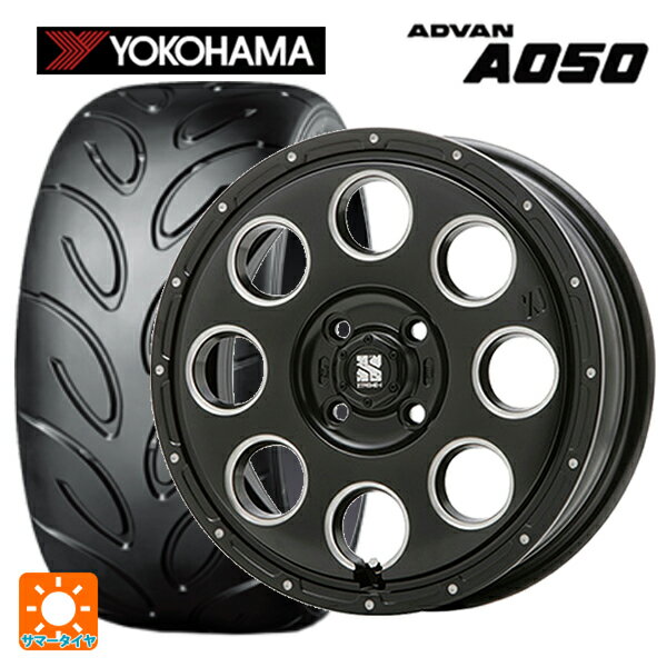 【6/15〜16限定 全品P5倍＆クーポン】165/50R15 73V ヨコハマ アドバン A050 コンパウンド M 正規品 エムエルジェイ エクストリームJ KK03 Black Milled 15-4.5J 国産車用 サマータイヤホイール4本セット