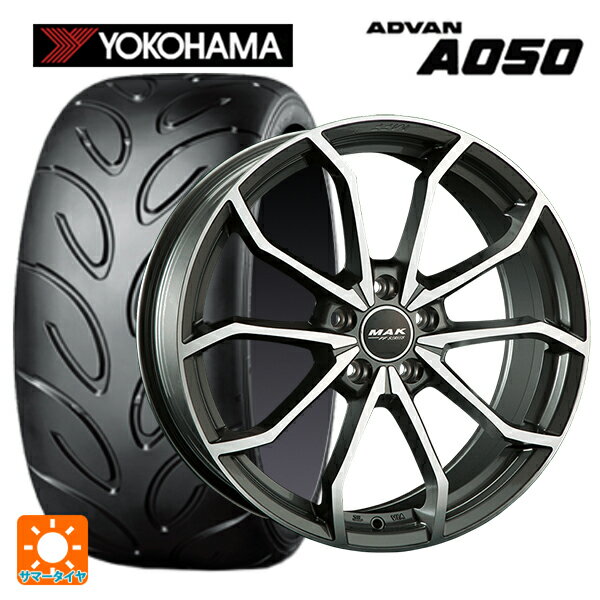 【6/22 20時〜 全品P5倍＆クーポン】アウディ S4(8W系)用 245/40R18 93V ヨコハマ アドバン A050 正規品 阿部商会 マック レーベFF ガンメタリックミラー 新品サマータイヤホイール 4本セット
