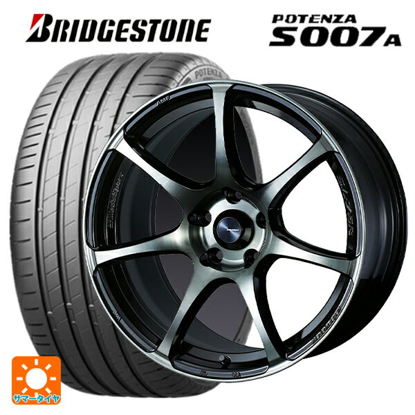 スバル レヴォーグ(VN系)用 215/50R17 91W ブリヂストン ポテンザ S007A 正規品 ウェッズスポーツ SA75R WBC 新品サマータイヤホイール 4本セット