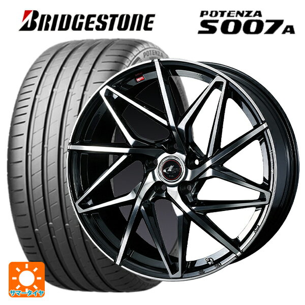 スバル レヴォーグ(VN系)用 2024年製 225/45R18 95Y XL ブリヂストン ポテンザ S007A 正規品(限定) レオニス IT PBMC 新品サマータイヤホイール 4本セット