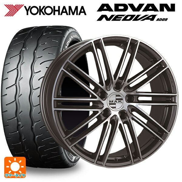 ポルシェ タイカン(J1系)用 [F]:255/40R20 101W XL [R]:295/35R20 105W XL ヨコハマ アドバン ネオバ AD09 マック ライプツィヒ ガンメタリックミラー 新品サマータイヤホイール 4本セット