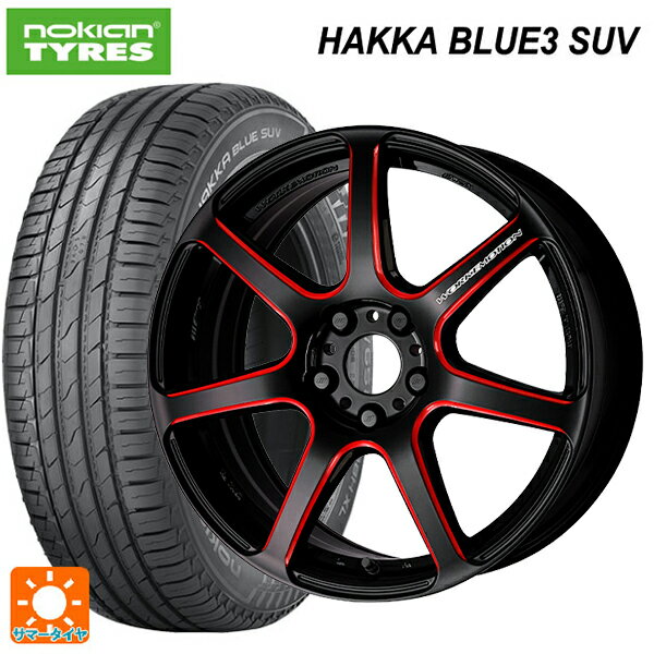 【6/15〜16限定 全品P5倍＆クーポン】スバル フォレスター(SL系)用 225/55R18 98V ノキアン ハッカ ブルー3 SUV ワーク エモーション T7R BRM 新品サマータイヤホイール 4本セット