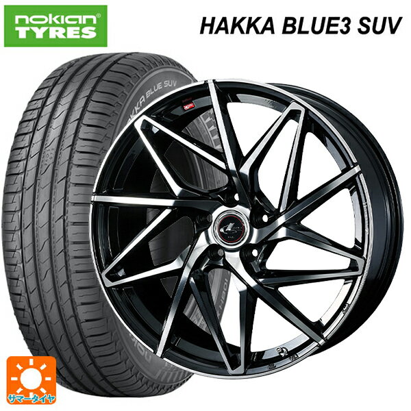 【8/4 20時〜 最大3万円OFFクーポン】ミツオカ バディ()用 225/60R18 104H XL ノキアン ハッカ ブルー3 SUV ウェッズ レオニス IT PBMC 新品サマータイヤホイール 4本セット