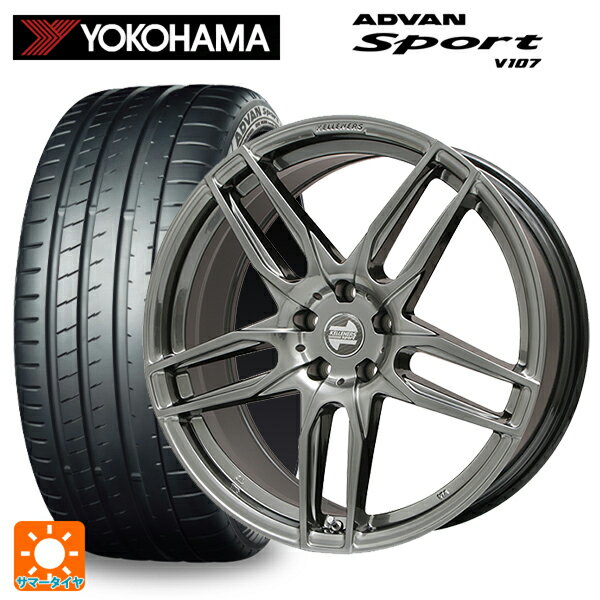 トヨタ スープラ(DB系)用 255/35R19 96Y XL ヨコハマ アドバンスポーツ V107 マインツ クロームハイパーブラック 新品サマータイヤホイール 4本セット