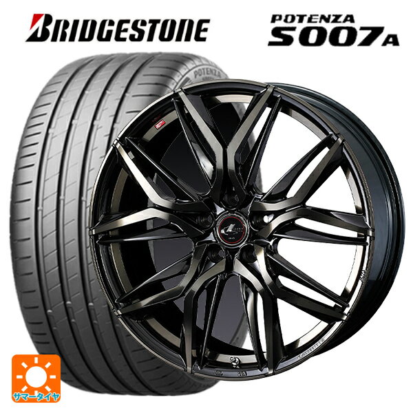 【6/22 20時〜 全品P5倍＆クーポン】245/40R20 99Y XL ブリヂストン ポテンザ S007A 正規品 ウェッズ レオニス LM PBMC/TI 20-8.5J 国産車用 サマータイヤホイール4本セット