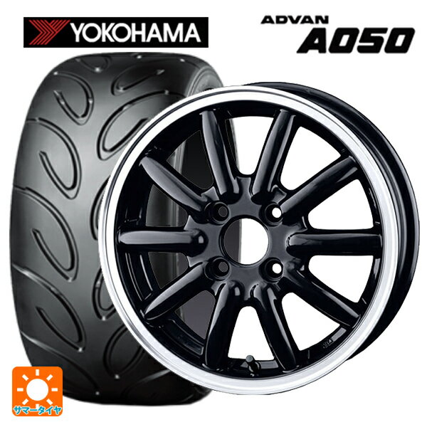 【6/22 20時〜 全品P5倍＆クーポン】165/55R14 72V ヨコハマ アドバン A050 コンパウンド M 正規品 ドゥオール フェニーチェ RX1 BKPO 14-4.5J 国産車用 サマータイヤホイール4本セット