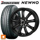 【10/27 10:59迄 全品P5倍&クーポン】175/55R15 77V ブリヂストン ニューノ 正規品 ジャパン三陽 ザック JP209 グロスブラック 15-5.5J 国産車用 サマータイヤホイール4本セット