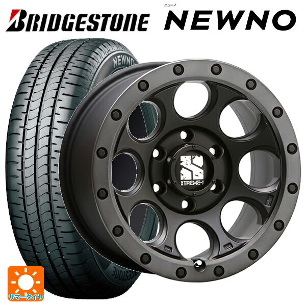 225/45R18 95W XL ブリヂストン ニューノ 正規品 # エムエルジェイ エクストリームJ XJ03 Flat Black Smoke 18-8J 国産車用 サマータイヤホイール4本セット