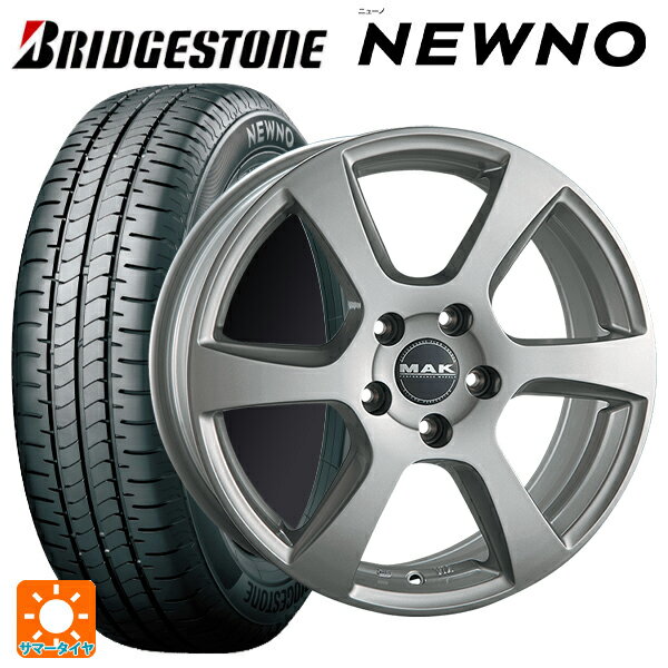 【5/9 20時〜 最大3万円OFFクーポン】ルノー カングー(KW系)用 195/65R15 91H ブリヂストン ニューノ 正規品 # マック ヴィンチー シルバー 新品サマータイヤホイール 4本セット