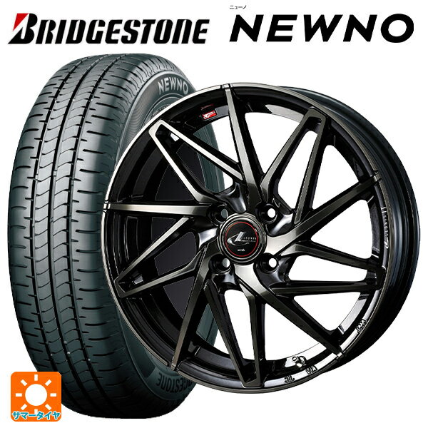 【6/11 1:59迄 全品ポイント5倍】195/55R15 85V ブリヂストン ニューノ 正規品 # ウェッズ レオニス IT PBMC/TI 15-5.5J 国産車用 サマータイヤホイール4本セット