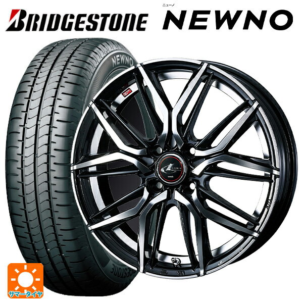【6/15〜16限定 全品P5倍＆クーポン】185/70R14 88S ブリヂストン ニューノ 正規品 # ウェッズ レオニス LM PBMC 14-5.5J 国産車用 サマータイヤホイール4本セット