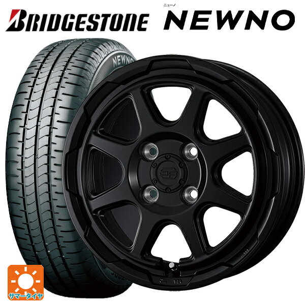 【6/20限定 全品P5倍＆クーポン】165/50R15 73V ブリヂストン ニューノ 正規品 # ウェッズ ウェッズ アドヴェンチャー スタットベルグ セミマットブラック 15-4.5J 国産車用 サマータイヤホイール4本セット
