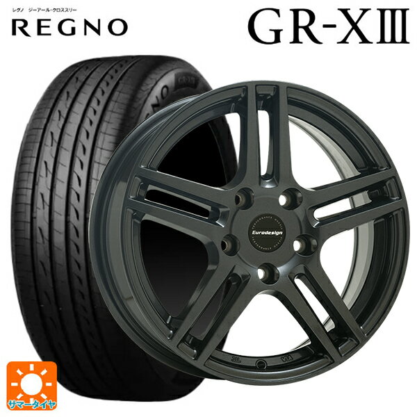 【10/14 20時〜最大3万円OFFクーポン】ボルボ V40(MB/MD系)用 205/55R16 91V ブリヂストン レグノ GR-X3 正規品 # 阿部商会 ユーロデザイン アイガー ガンメタリック 新品サマータイヤホイール 4本セット